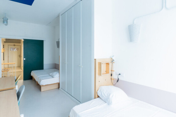 Lit en appartement partagé (1 appart avec 2 lits) - Entre 14 m² à 17 m²